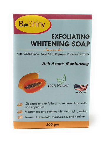 BeShiny Skin Brightening Soap with Glutathione Kojic Acid Papaya 200 g